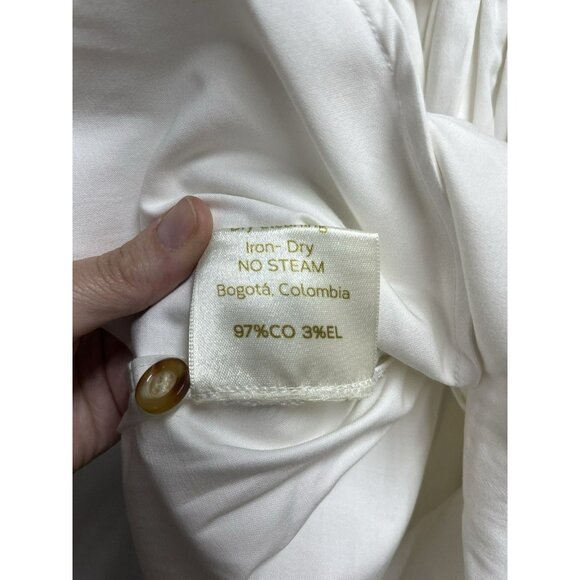 Kika Vargas NWT Mabel Cutout Stretch Cotton Midi White Dress Women's Size Small - Picture 9 of 12